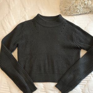 Kendall and Kylie grey crop sweater